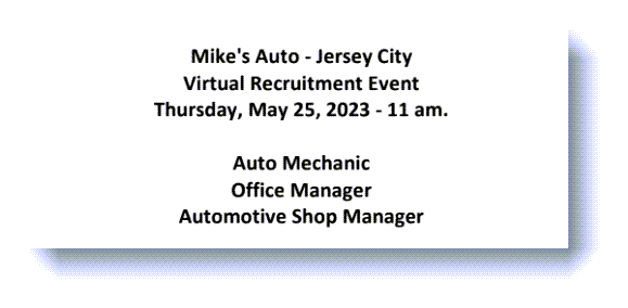 Mike's Auto NJ Virtual Recruitment - 5/25/23