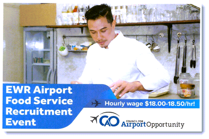 Newark Airport Food Service Recruitment Event - 7/26/23