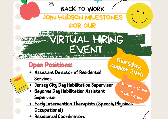 Hudson Milestones Virtual Hiring Event 8/24/23