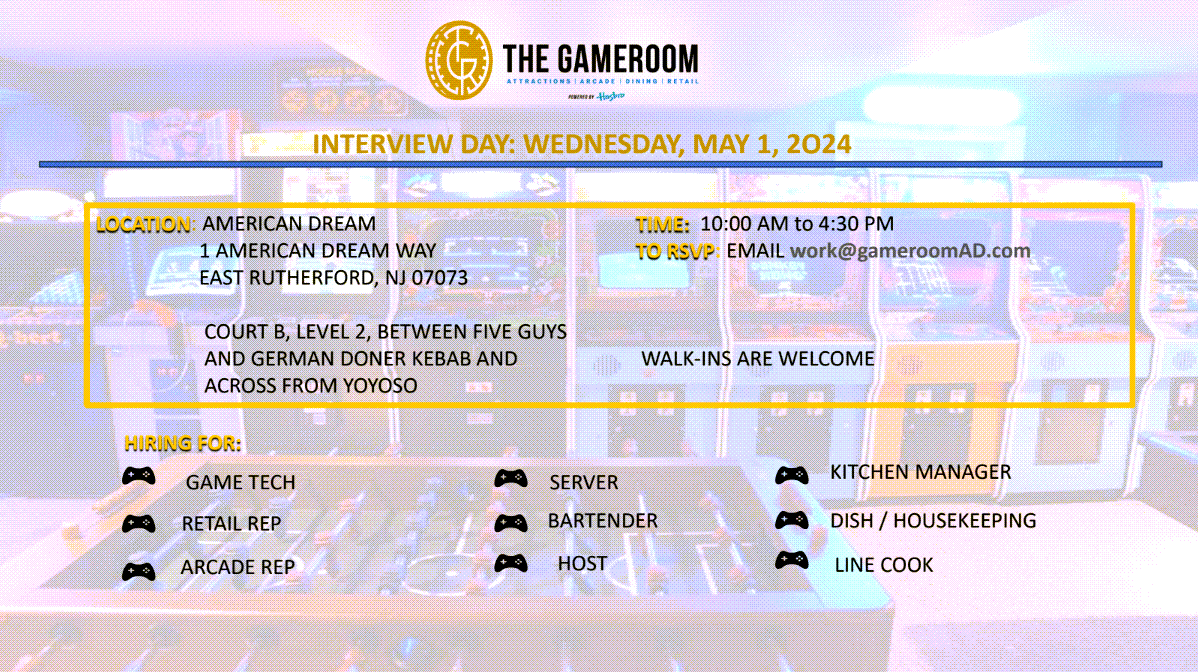 The Gameroom, Powered by Hasbro Recruitment Event 5/1/24