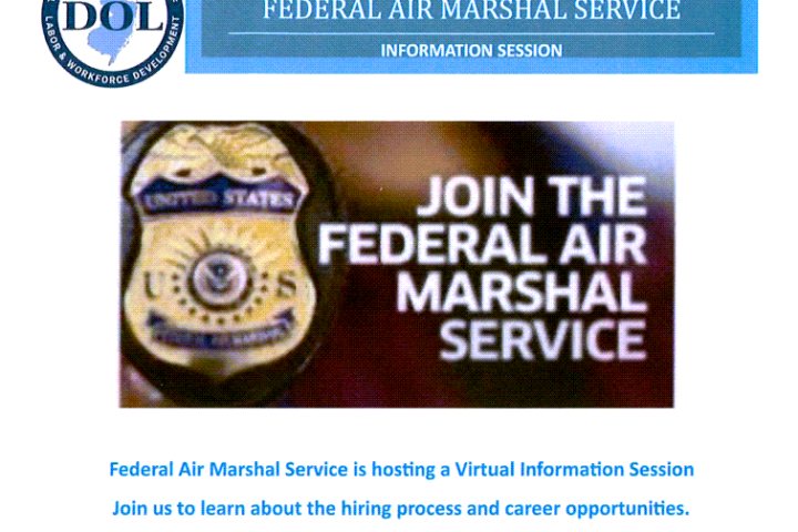 Federal Air Marshall Recruitment - 7/19/24