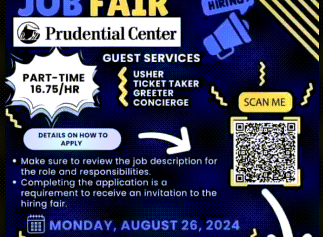 Prudential Center Hiring Event - 8/26/24 - Newark