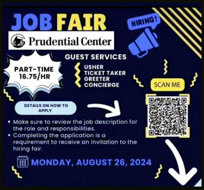 Prudential Center Hiring Event - 8/26/24 - Newark