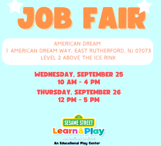 Sesame Street Learn & Play at American Dream Hiring Event - 9/25 & 9/26/24