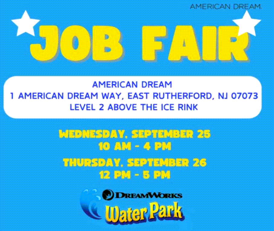 American Dream Water Park Hiring Event - 9/25 & 9/26/24