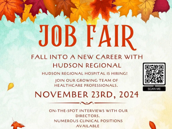 Hudson Regional Hospital Hiring Event - 11/23/24