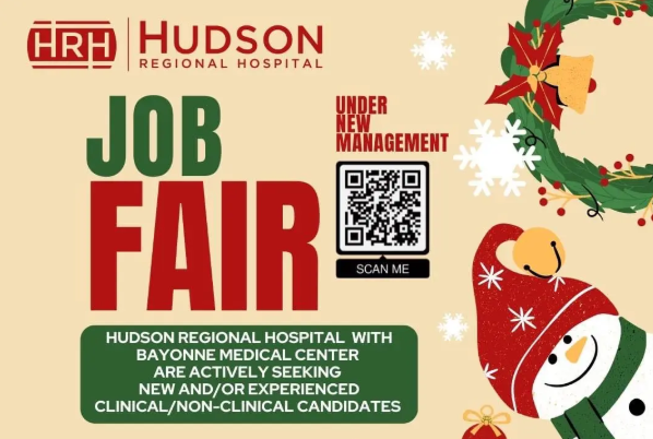 Hudson Regional Health Job Fair - Bayonne - 12/5/24