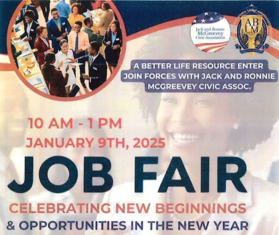 Jack & Ronnie McGreevey Civic Association Job Fair - 1/9/25