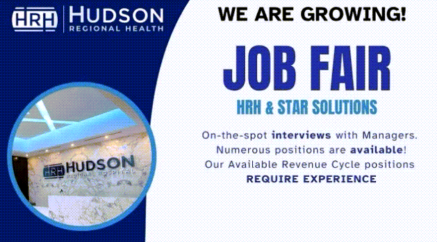 Hudson Regional Hospital Job Fair – 6/26/25