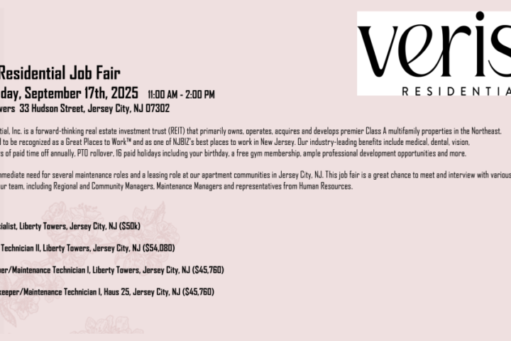 Veris Residential Job Fair – 9-17-25