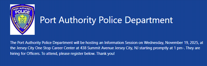Port Authority Police Department Information Session – 11/19/25