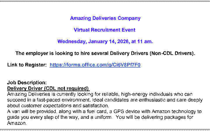 Delivery Drivers (Non-CDL) – Amazing Deliveries – Secaucus