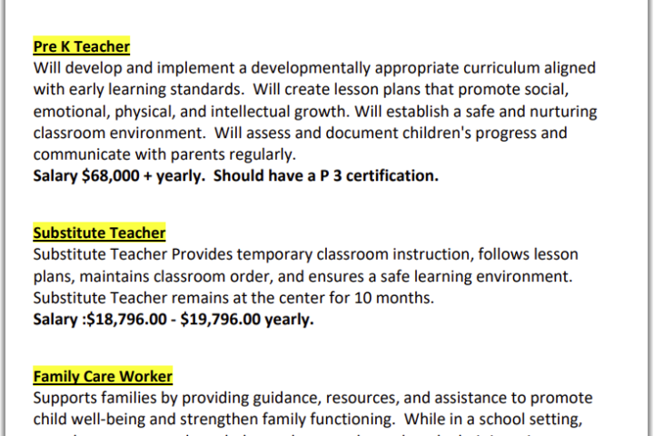 The Children’s Place Childcare Center Virtual Recruitment Event – 2/18/26