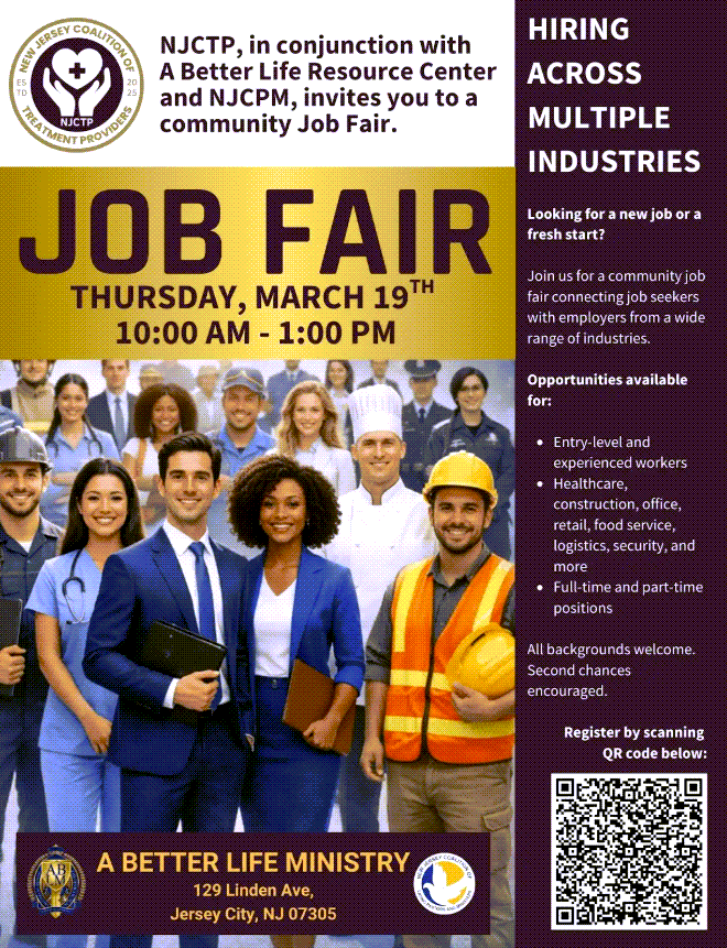 NJCTP Better Life Resource Center NJCPM Community Job Fair – 3/19/26