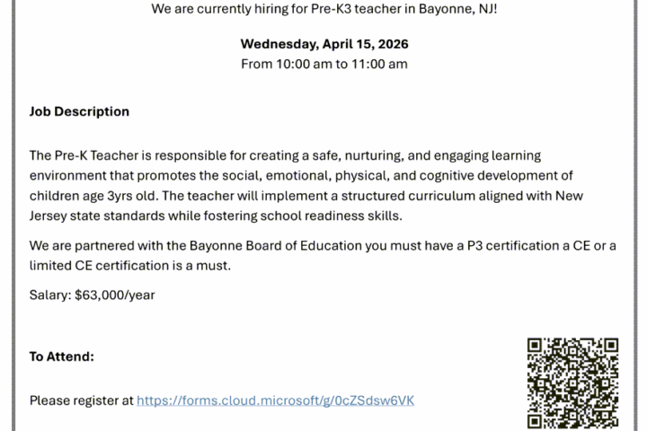 The Children Place Childcare Center Virtual Information Session – 4/15/26