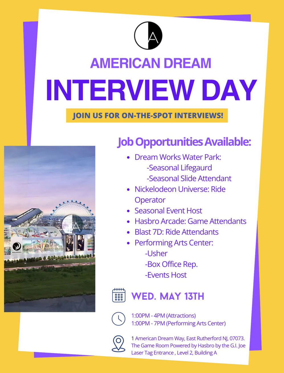 American Dream Open House – 5/13/26